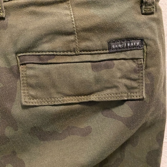 Sanctuary Standard Surplus Green Camo Print Skinny Utility Jeans Size 26 - Picture 9 of 10